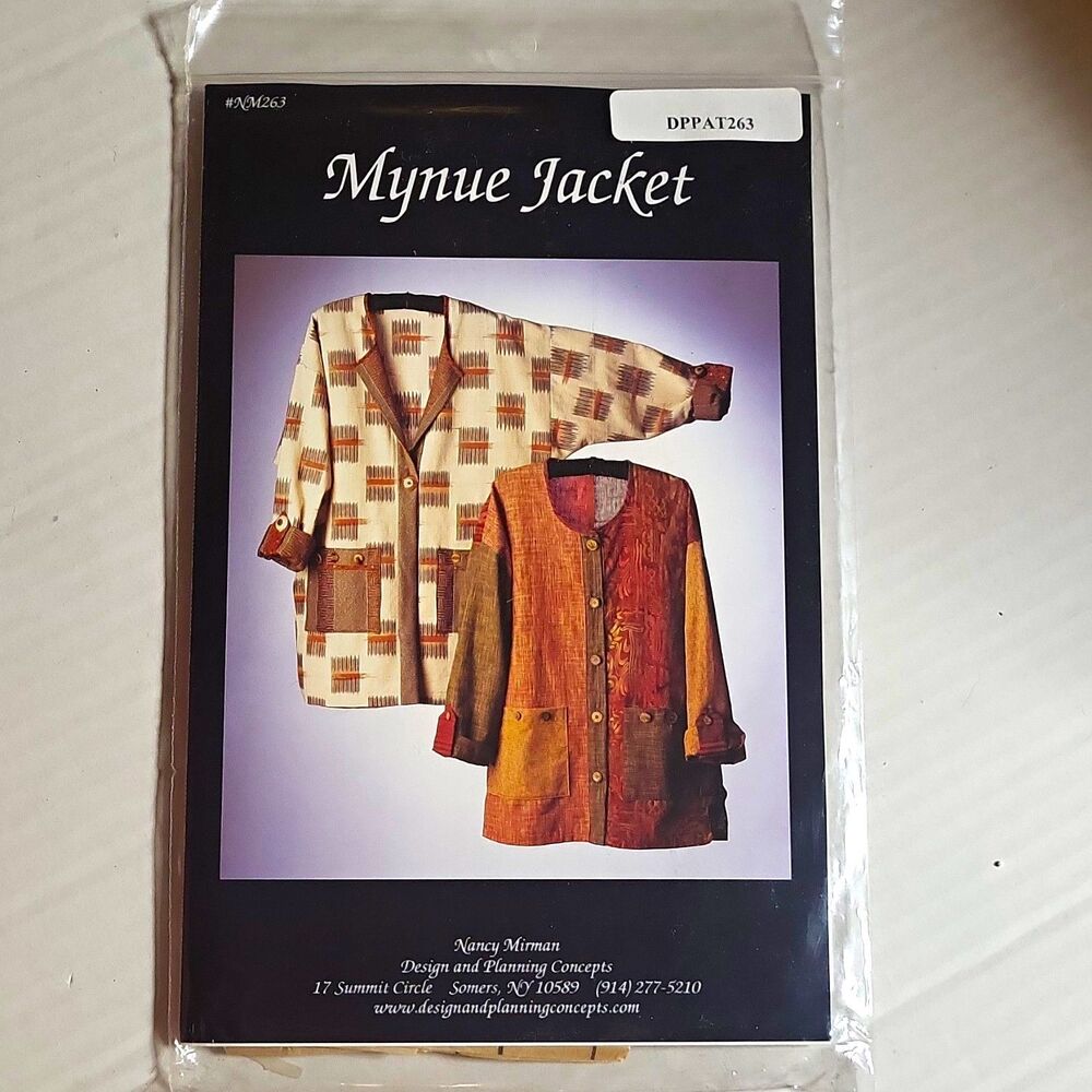 Design and Planning Concepts Coat/Jacket Sewing Pattern DPPAT263 XS-XL Uncut